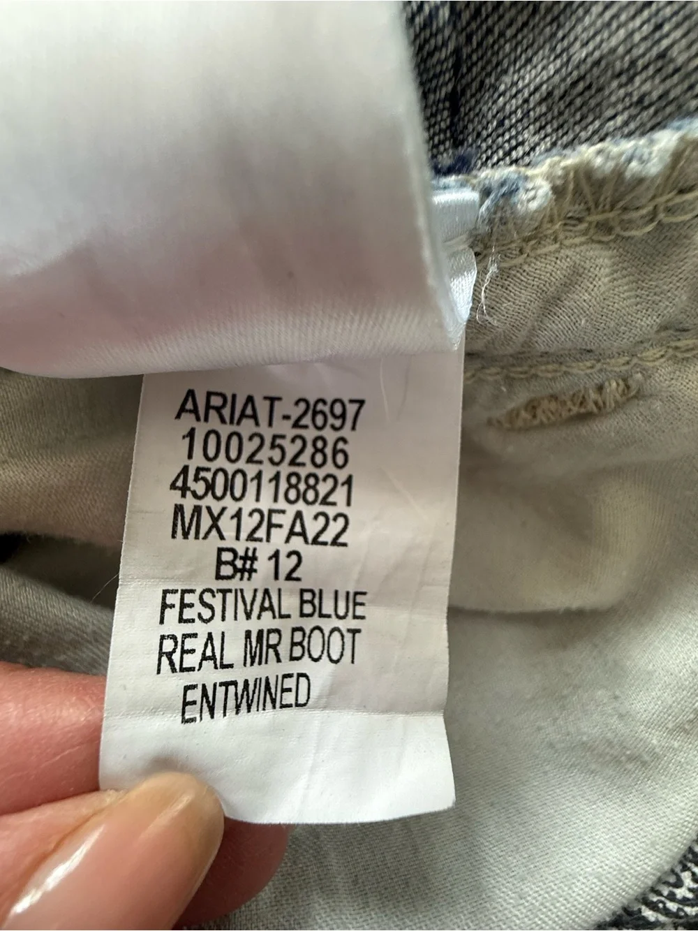 Ariat REAL Denim 31L Distressed Bootcut Jeans Western Y2K Embroidered